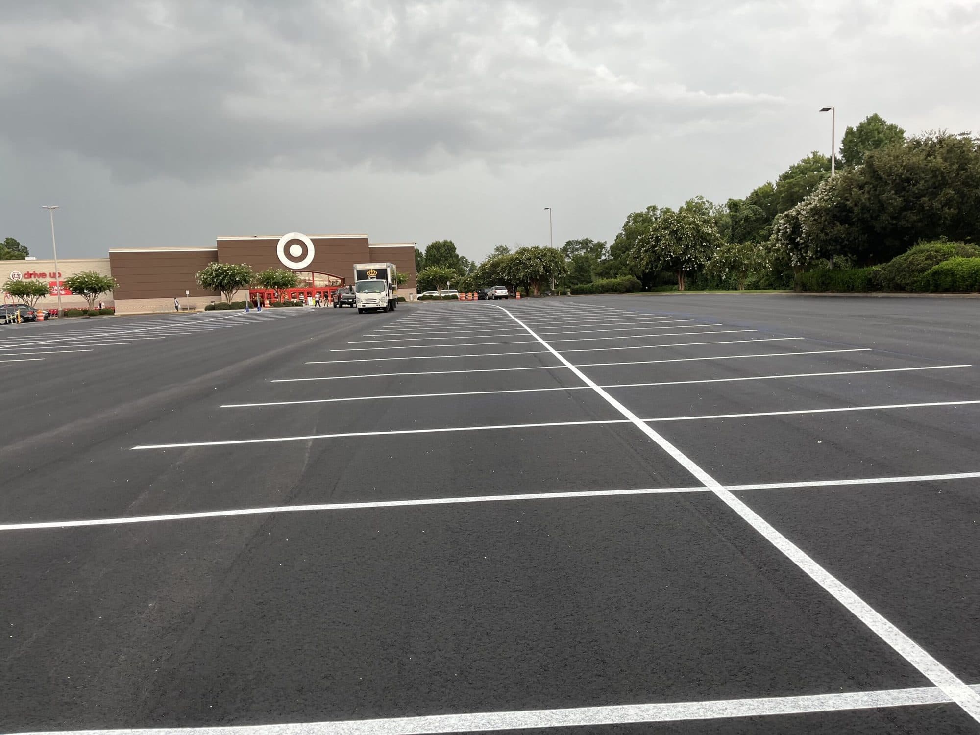 Re-striped parking bays to Target's specification