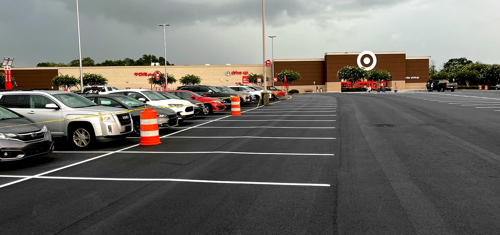 Completed Target parking lot in Spartanburg SC